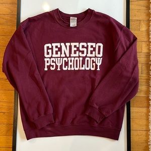 Geneseo College Sweatshirt - Psychology Dept Maroon LS